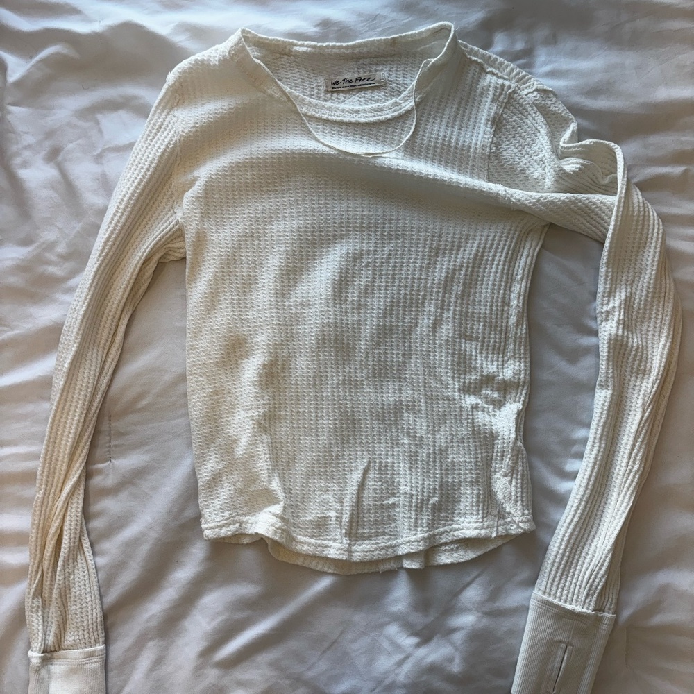 Waffle knit We the Free long sleeve